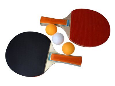 2 Racchette Ping Pong Con 3 Palline <ul><li>kit due da e standard diametro