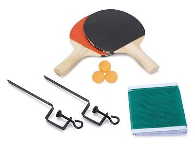 2 Racchette Ping Pong Con 3 Palline Rete da Tavolo <ul><li>kit due e standard