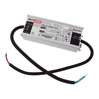 <p>MeanWell HLG-60H-24 Alimentatore Led Driver CV CC IP67 60W 24V 2,5A Input