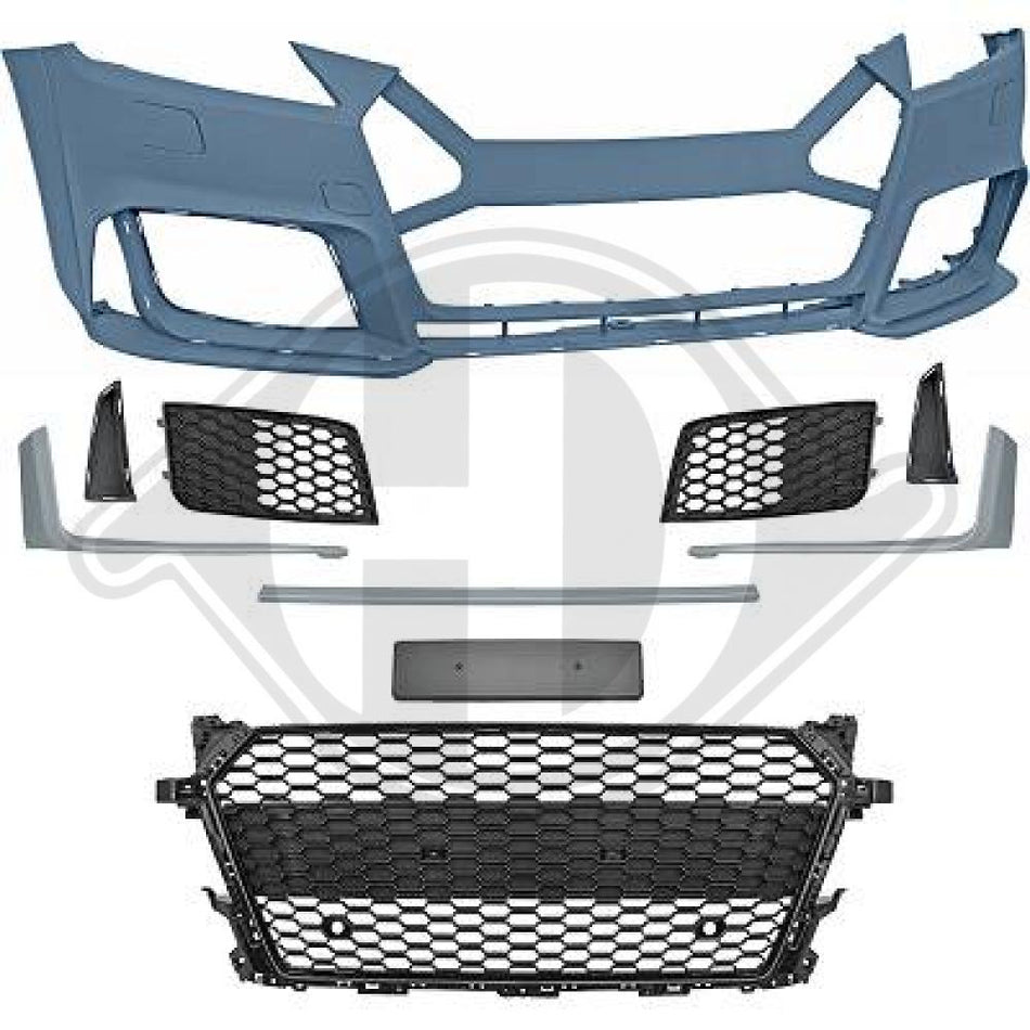 PARAURTI SPORTIVO tuning ANTERIORE compatibile Audi TT 2014-2019 LOOK RACING