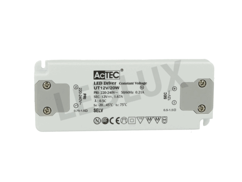 Alimentatore Trasformatore CV Super Slim 14mm 12V 20W 1,67A <p