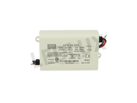 Led Driver CC MeanWell APC-35-500 Trasformatore 500mA 25V-70V DC 35W Corrente