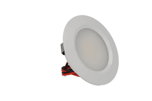 Faretto Led Da Incasso Carcassa Bianca Rotondo 3W AC/DC 12V DC 24V Bianco