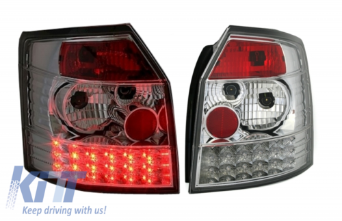 Fanali posteriori a LED adatti per A4 B6 8E Avant (2001-2004) Cromati
