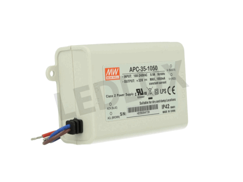 Led Driver CC MeanWell APC-35-1050 Trasformatore 1050mA 11V-33V DC 35W Corrente