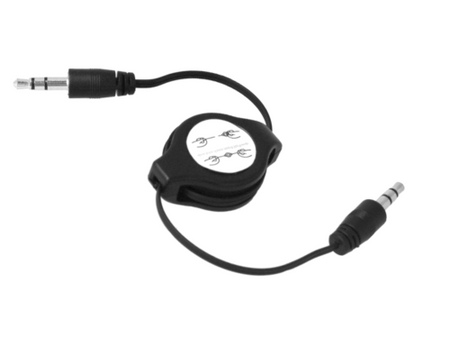 Cavo Audio Jack 3.5 Maschio Retrattile Prolunga 80cm <ul><li>Cavo Stereo Da