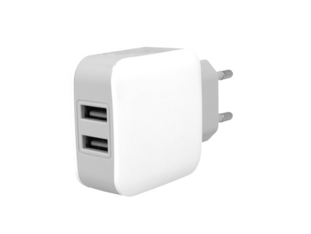 Caricatore 2 Porte USB 5V 2,1A Ricaricabatteria Ricarica Veloce <ul><li>Il