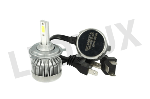 Kit Full Lampada Led Cob H4 20/20W 12V 24V Bi-Led Bi Luce Bianco 6000K Senza