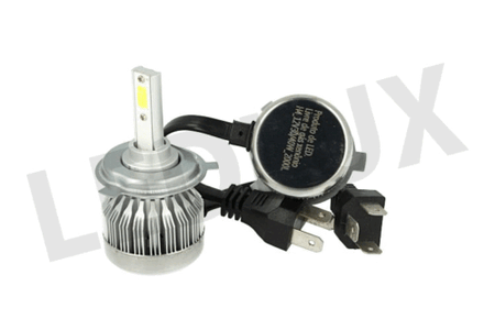 Kit Full Lampada Led Cob H4 20/20W 12V 24V Bi-Led Bi Luce Bianco 6000K Senza