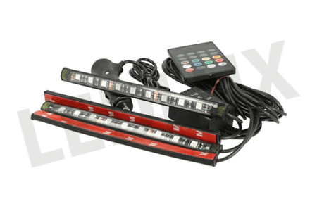 Kit Striscia Barra Led RGB 4X18cm 12V Telecomando IR Sensore Voce Musica