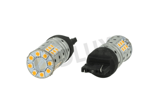 Lampada Led T20 W21W WY21W 7440 Canbus 12V 25W Reale Arancione Per Frecce No