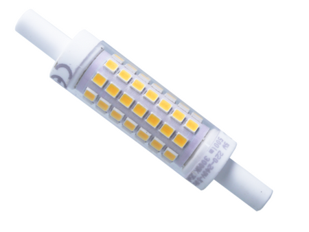 Lampada Led R7S 78mm 5W 500lm Bianco Caldo 3000K 360 Gradi <ul><li>Lampada