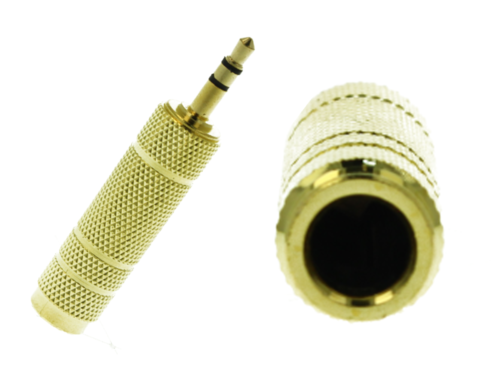 Convertitore Adattatore Audio Stereo da 3,5mm Maschio a 6,35mm Femmina Colore