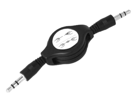 Cavo Audio Jack 3.5 Maschio Retrattile Prolunga 80cm <ul><li>Cavo Stereo Da