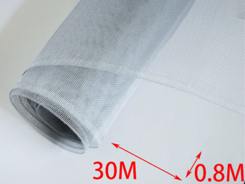 30 Metri Rete Zanzariera Alluminio Larghezza 80cm Maglia 1.8X1.4mm