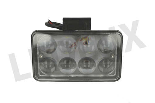 Fanale Rettangolare 24W Doppia Luminosita Hi Low Led Work Light Spot Lente