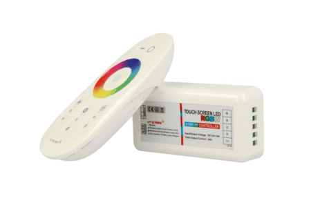 Led Controller Dimmer RGBW RGB+W 4 Canali Telecomando RF Touch 2,4G 12V 24V