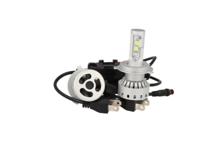 Kit Full Led Canbus H4 40/40W 5000 Lumens Con Ventilatore 12V 24V 4 Cree XHP 50