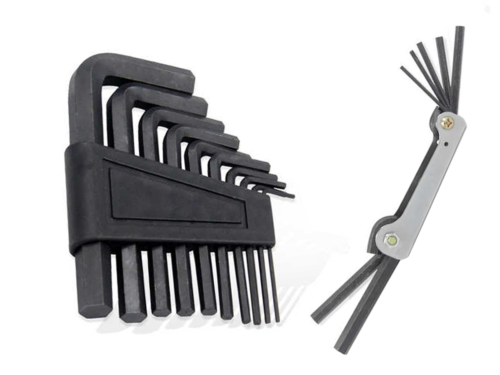 10 Chiavi Esagonali a Brugola 1,5mm-10mm + Blocco 7 2,5mm-10mm <ul><li>10 Pezzi