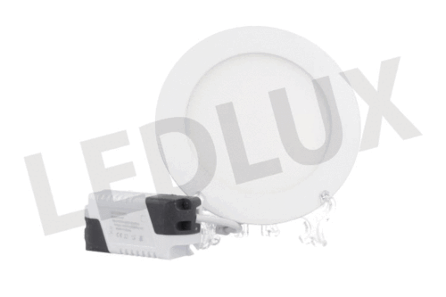 Faretto Pannello Led Da Incasso Rotondo 6W Bianco Neutro Diametro 120mm