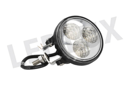 Fanale Rotondo Luci Diurne A Led Work Light Faro Da Lavoro 12V 24V 9W (3X3W) IP
