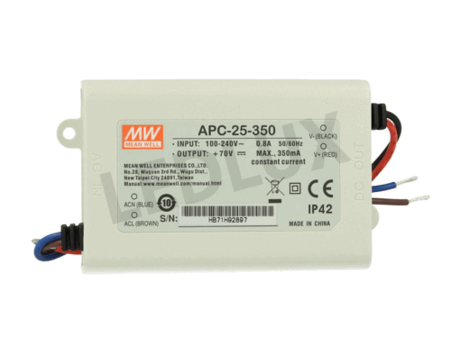 Led Driver CC MeanWell APC-25-350 Trasformatore 350mA 25V-70V DC 25W Corrente