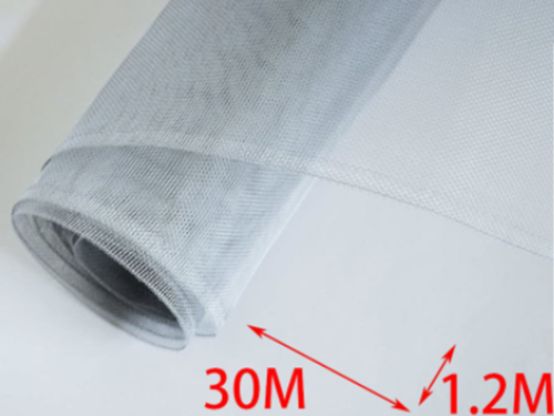 30 Metri Rete Zanzariera Alluminio Larghezza 120cm Maglia 1.8X1.4mm
