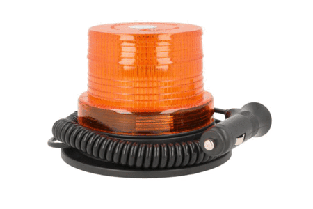 Lampada Luce Lampeggiante Led Rotante Strobo Arancione Magnetico 12V 24V