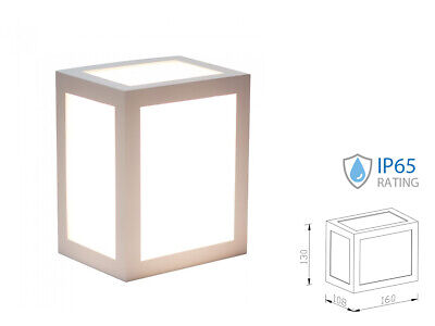 Applique Lampada Led Da Muro Parete a Lanterna 12W 4000K Carcassa Bianca IP65 3