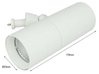 Faro Led Da Binario Trifase 30W 2400LM D53 Carcassa Bianca 4000K CRI 90 UGR 11