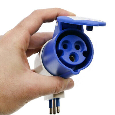 Adattatore Elettrico Spina Bipasso 2P+T 10/16A Presa Industriale CEE 16A 250V