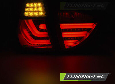 Coppia Fari fanali Posteriori Tuning E91 2005-2008 neri Fume' LED BAR TOURING