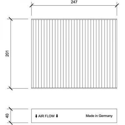 Filtro abitacolo antipolline 911/911 Cabrioliet