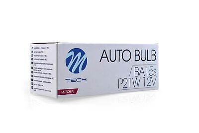 LOTTO DI 10 PEZZI Lampada M-TECH BA15s 12V 21W S25 CLEAR