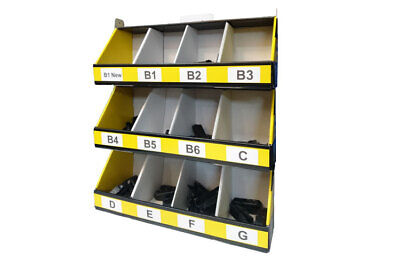 Kit Espositore In Cartone Con 3 Piani 12 Posti Per Attacchi Connettori