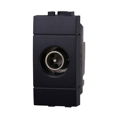 ETTROIT Connettore Presa TV Passante Maschio Colore Nero Compatibile Con