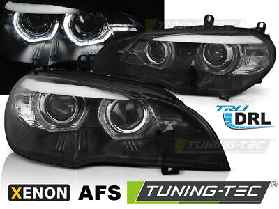 FARI ANTERIORI X5 E70 07-10 AE DRL LED NERO AFS HID