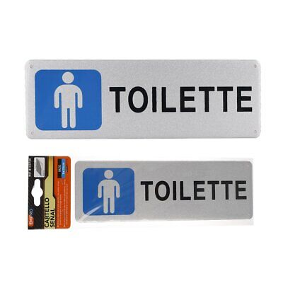 Cartello Segnaletico Toilette Uomo 5*18CM <ul><li>Segnaletica Chiara e Pratica: