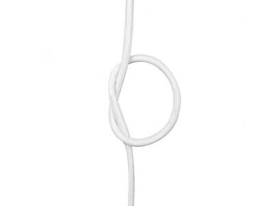 Cavo Elettrico Rivestito in Tessuto Colore Bianco 2X0.75 Corda 1 Metro SKU-3846