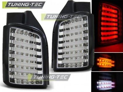 Coppia Set fari Fanali Posteriori Tuning T5 04.03-09 / 10-15 Cromato Nero LED