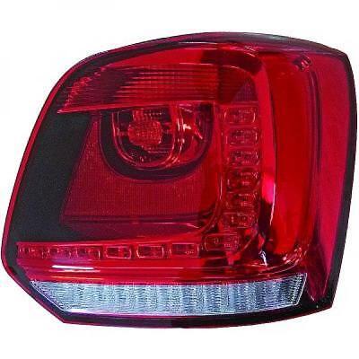 Coppia set fari fanali posteriori TUNING POLO 09-2014 rossi cromati a LED