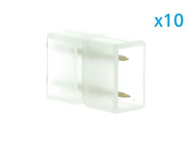 10 PZ Connettore Da 2 Pin Passo 9mm Per Unire e Allungare Bobina Led 220V Mono