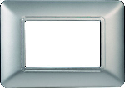 ETTROIT Placca Plastica Serie Solar 3P Colore Silver Compatibile Con Bticino