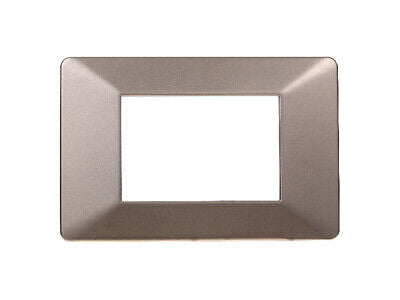 ETTROIT Placca Plastica Serie Starlight 3P Colore Bronzo Compatibile Con Vimar