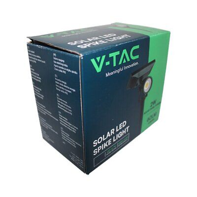 Faretto LED da Giardino con Picchetto Colore Nero Pannello Solare 2W 3000K IP65