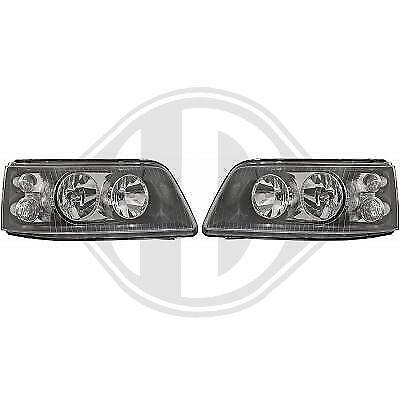 Coppia fari anteriori TUNING T5 TRANSPORTER CARAVELLE BUS MULTIVAN 03-09 nero H7