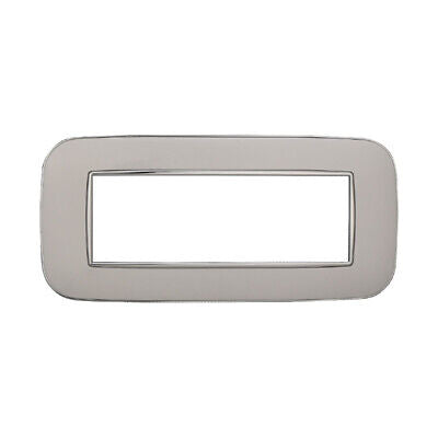 ETTROIT Placca Orbis Serie Moon 6P Colore Bianco Compatibile Con Bticino