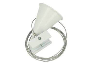 Kit Cavo Sospensione Per Binario Trifase Colore Bianco Filo Da 150cm Per Un Lat
