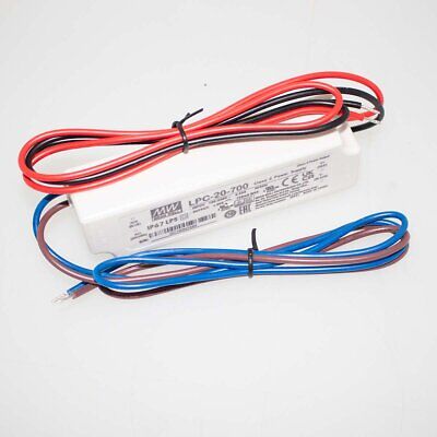 MeanWell Led Driver CC LPC-20-700IP67 Output 21W 30V 700mA Input 100-240V 0,55A