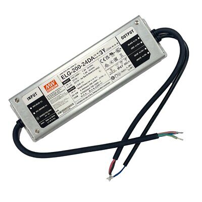 MeanWell ELG-200-24DA-3Y Alimentatore Dimmerabile DALI IP67 200W 24V 8,4A Input